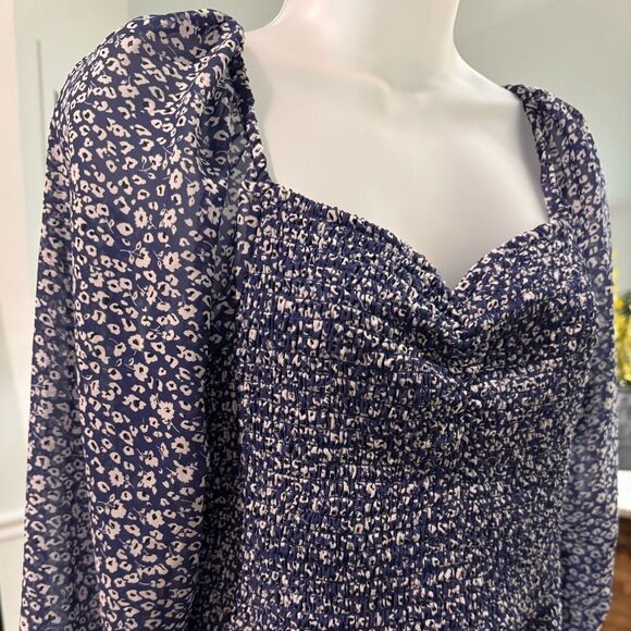 Jessica Simpson Long Sleeve Floral Dress. Extra Large - Picture 3 of 11